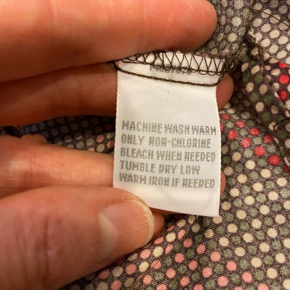 Foxcroft Woman’s Fitted Fit Brown Hot Pink Pattern Button Down Shirt / Size 14 - Picture 16 of 16